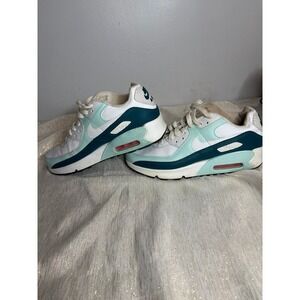 Nike Youth Size 6y Air Max 90 LTR White/White-Jade Ice